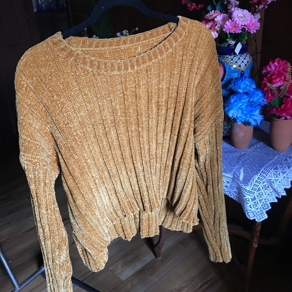 Fuzzy Yellow warm sweater